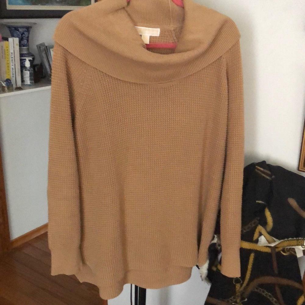 MICHAEL Michael Kors Camel/Tan Cowl Neck Sweater